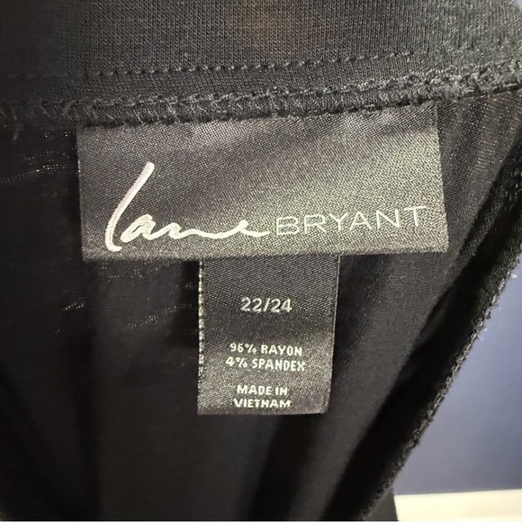 Lane Bryant Colorblock Asymmetrical Black and Blue Maxi Skirt Size 22/24 - Picture 5 of 6